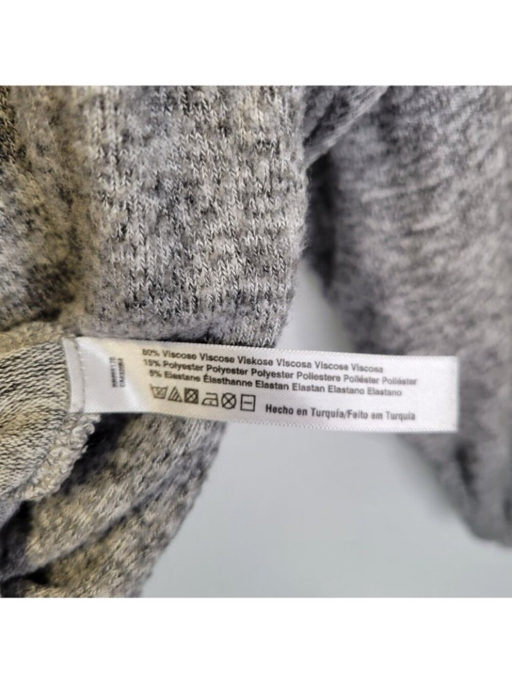 Anthropologie Saturday Sunday Women's XS Pullover Sweater Tunic Oversized Gray - Picture 6 of 6